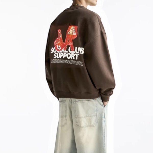 Sweat imprimé Marron